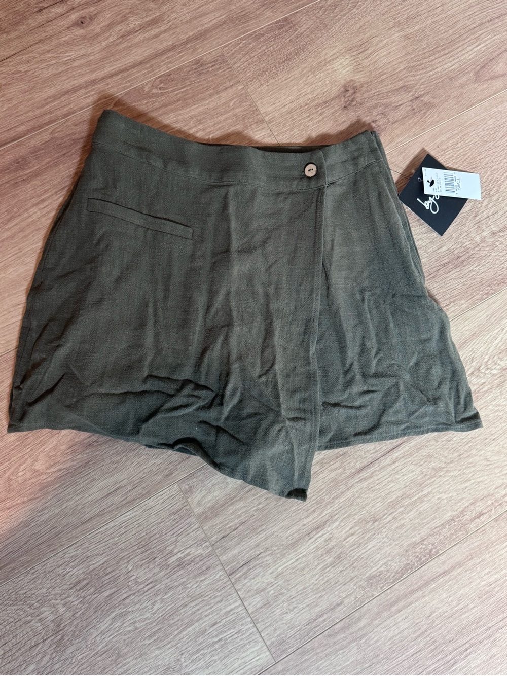 by & by Olive Wrap-Front Skort